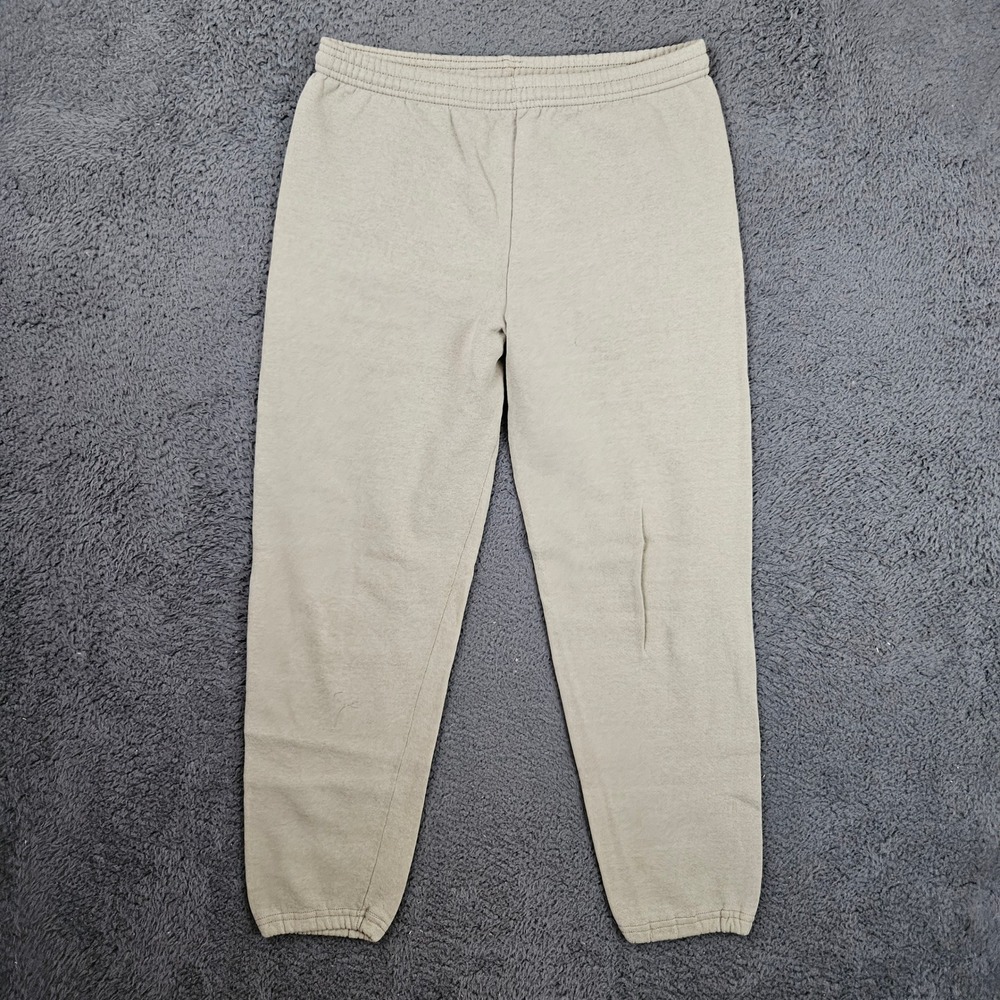 Jerzees NuBlend Mens Small Tan Vintage Made in USA Elastic Waist Sweatpants